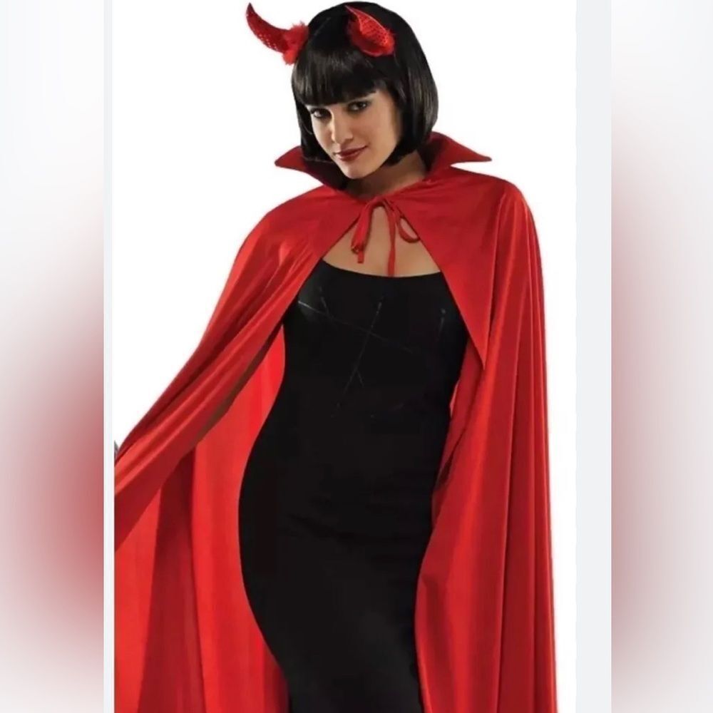 Red Long Stand up Vampire Devil Cape